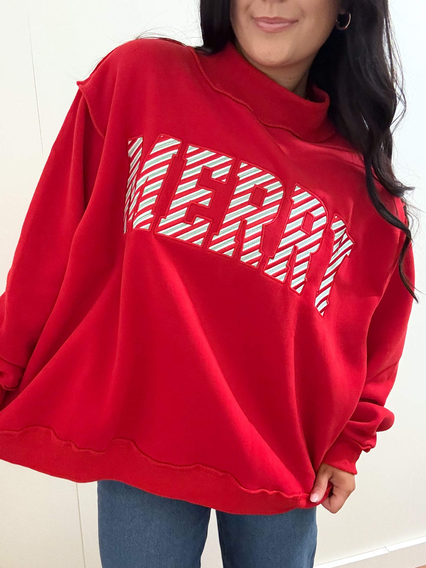 MERRY Mock Neck Sweatshirt