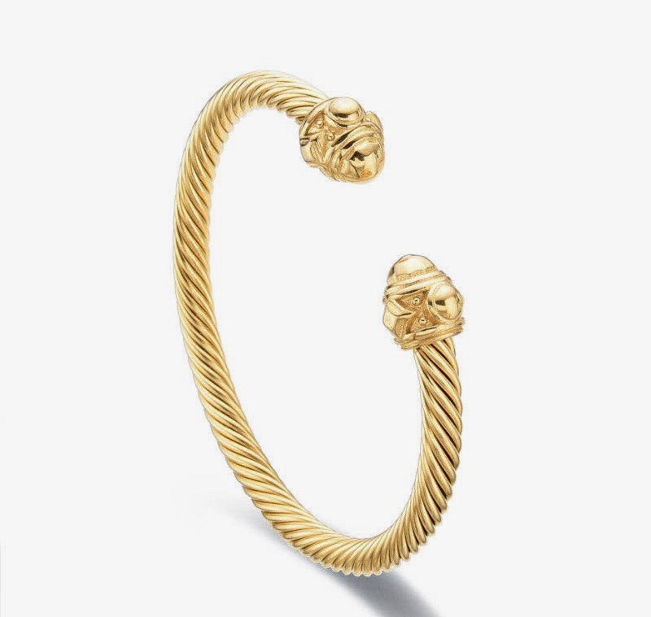Gold Cable Twist Bracelet - Stainless Steel Waterproof