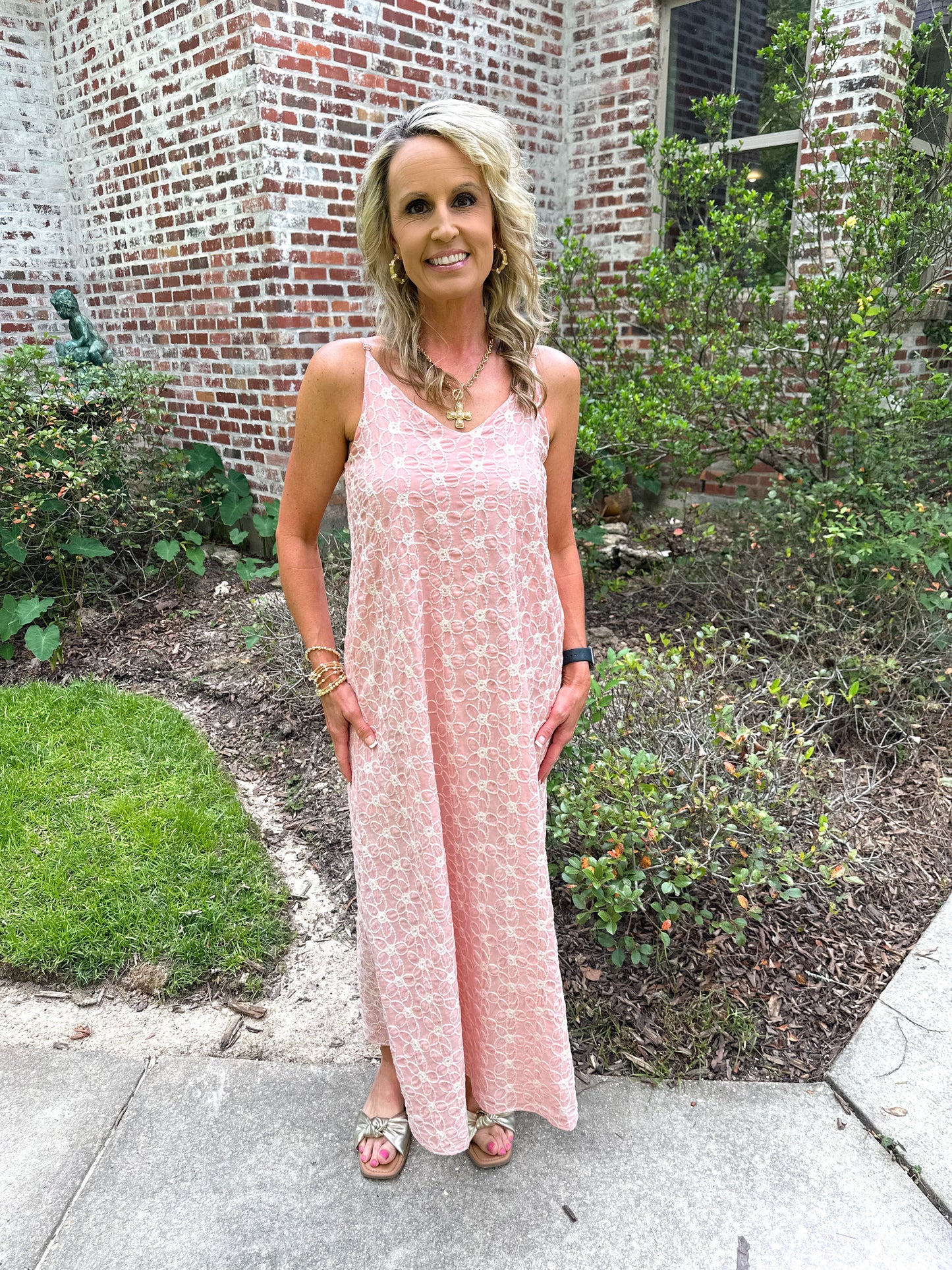 Floral Embroidered Maxi Dress