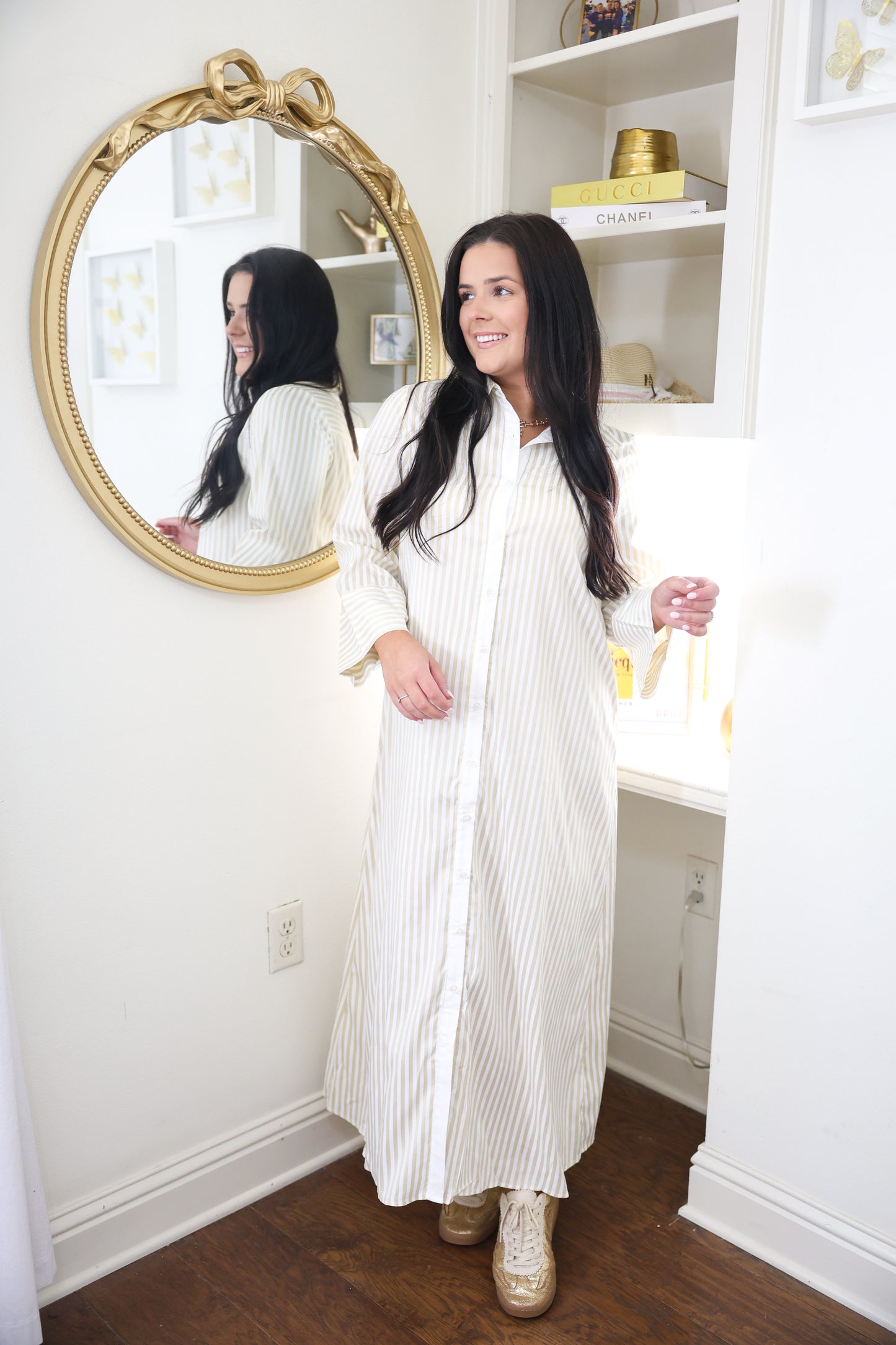 Back To Business Chic Striped Dress