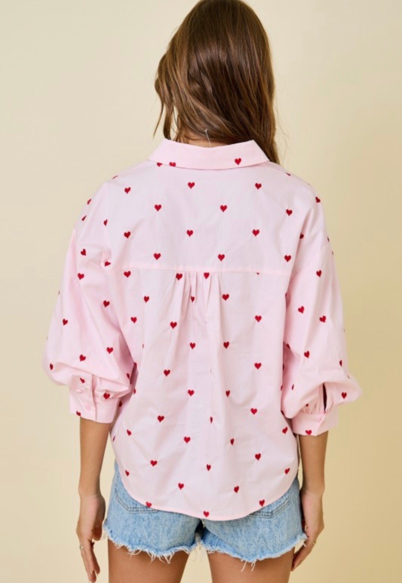 Lots Of Love Embroidered Top