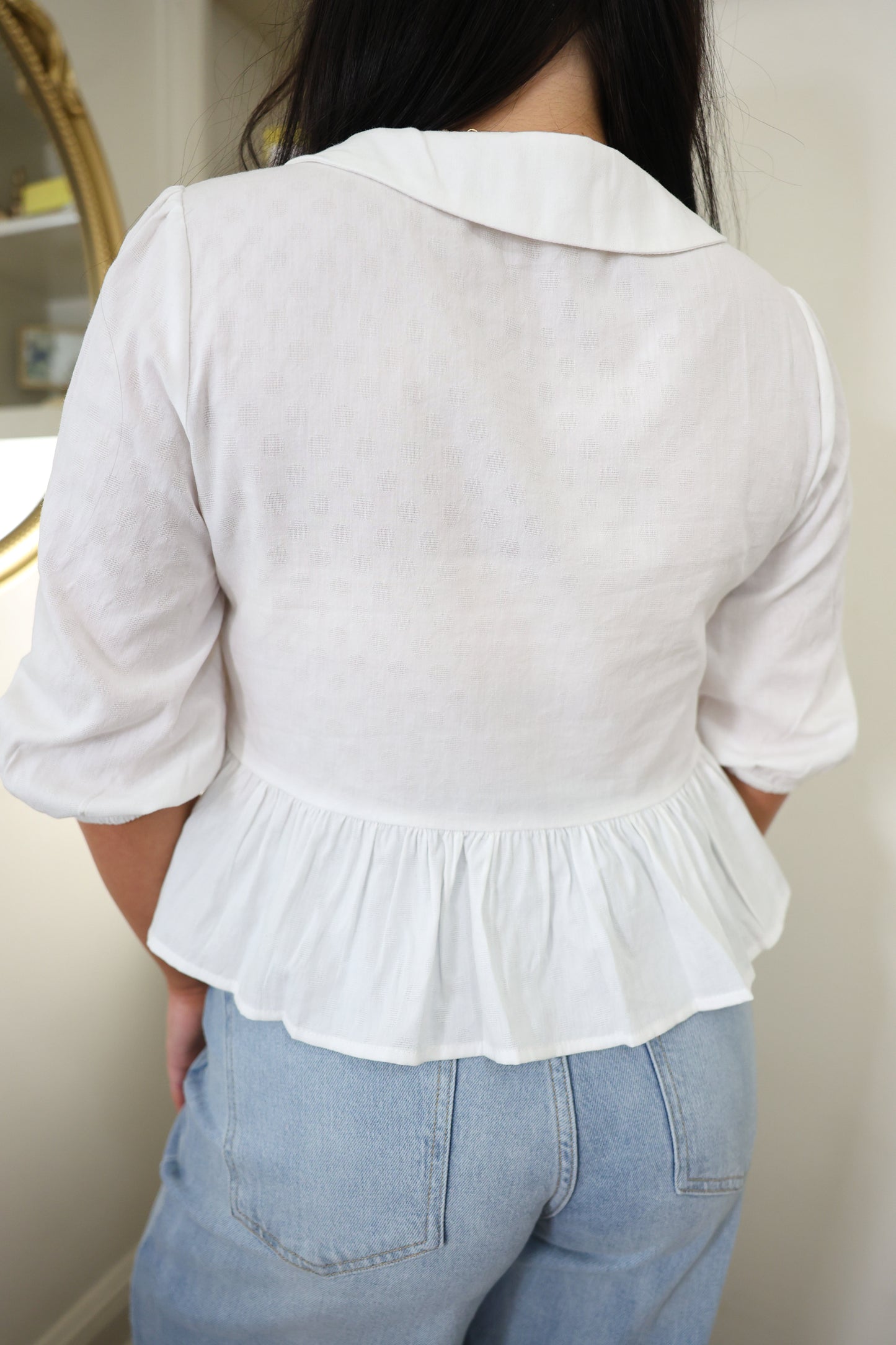 So Classy Collared White Blouse