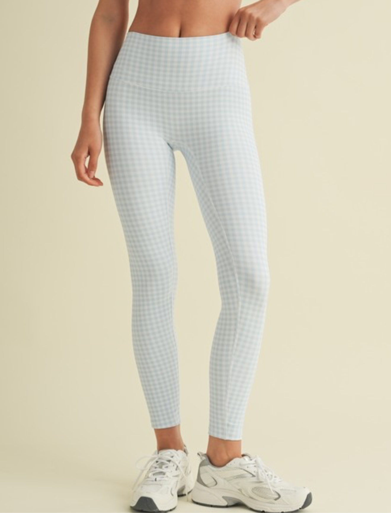 Blue Gingham Leggings