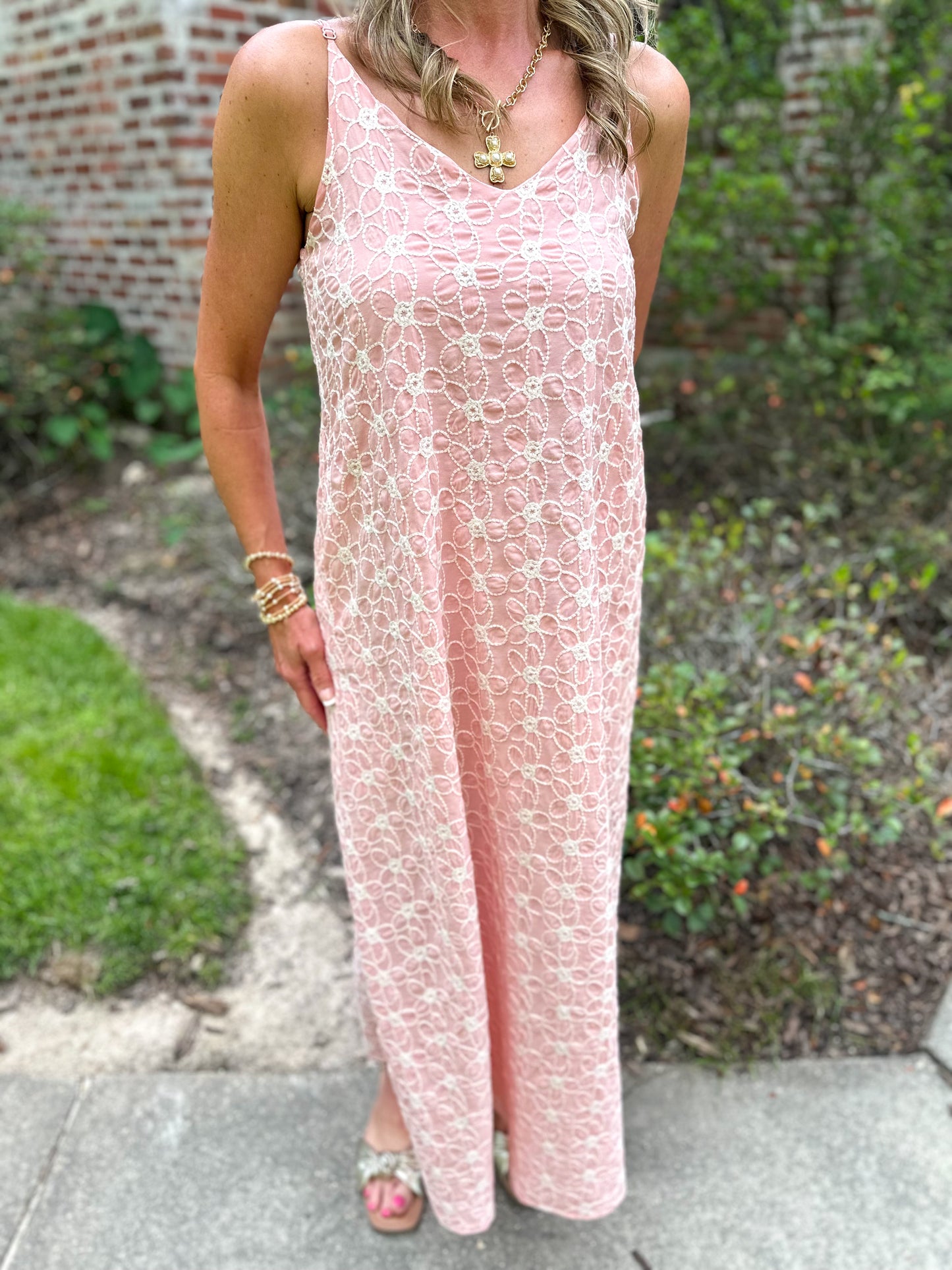 Floral Embroidered Maxi Dress