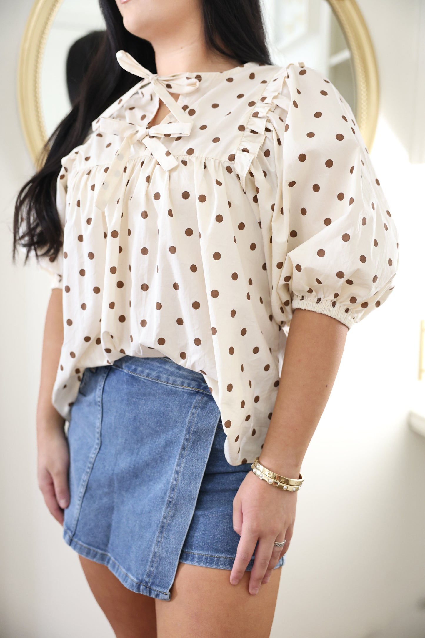 Charlotte Polka Dot Blouse