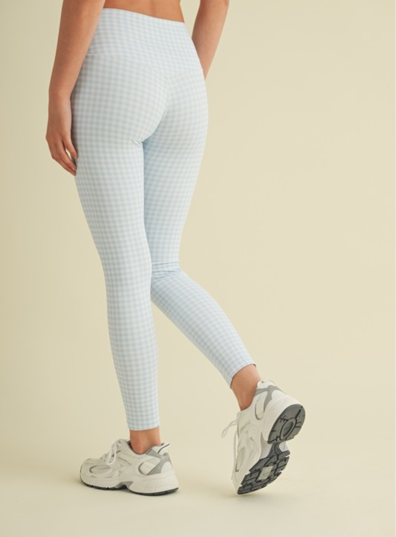 Blue Gingham Leggings