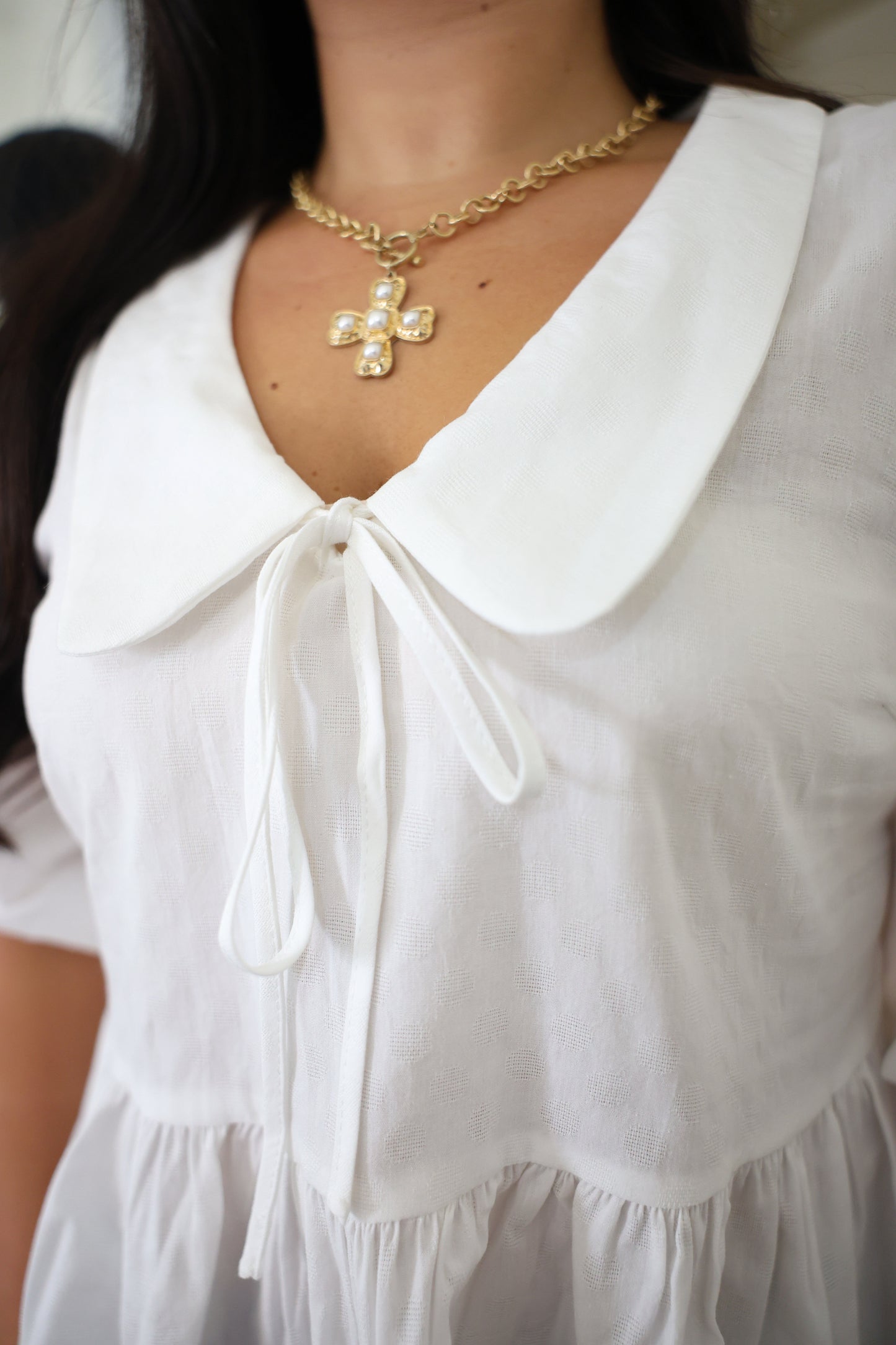 So Classy Collared White Blouse
