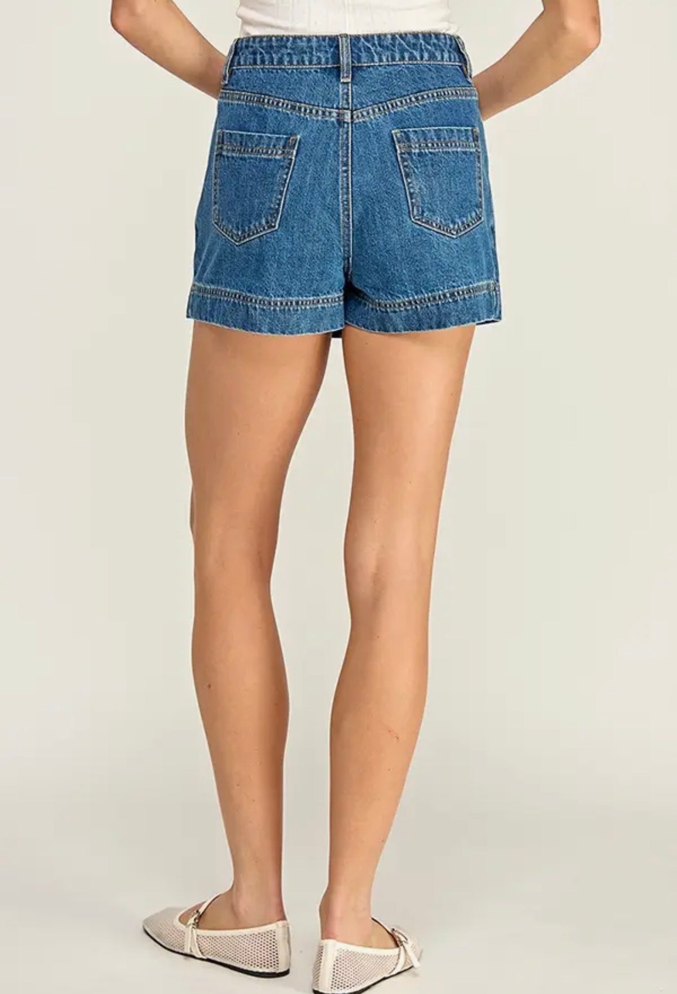 Medium Wash Denim Skort