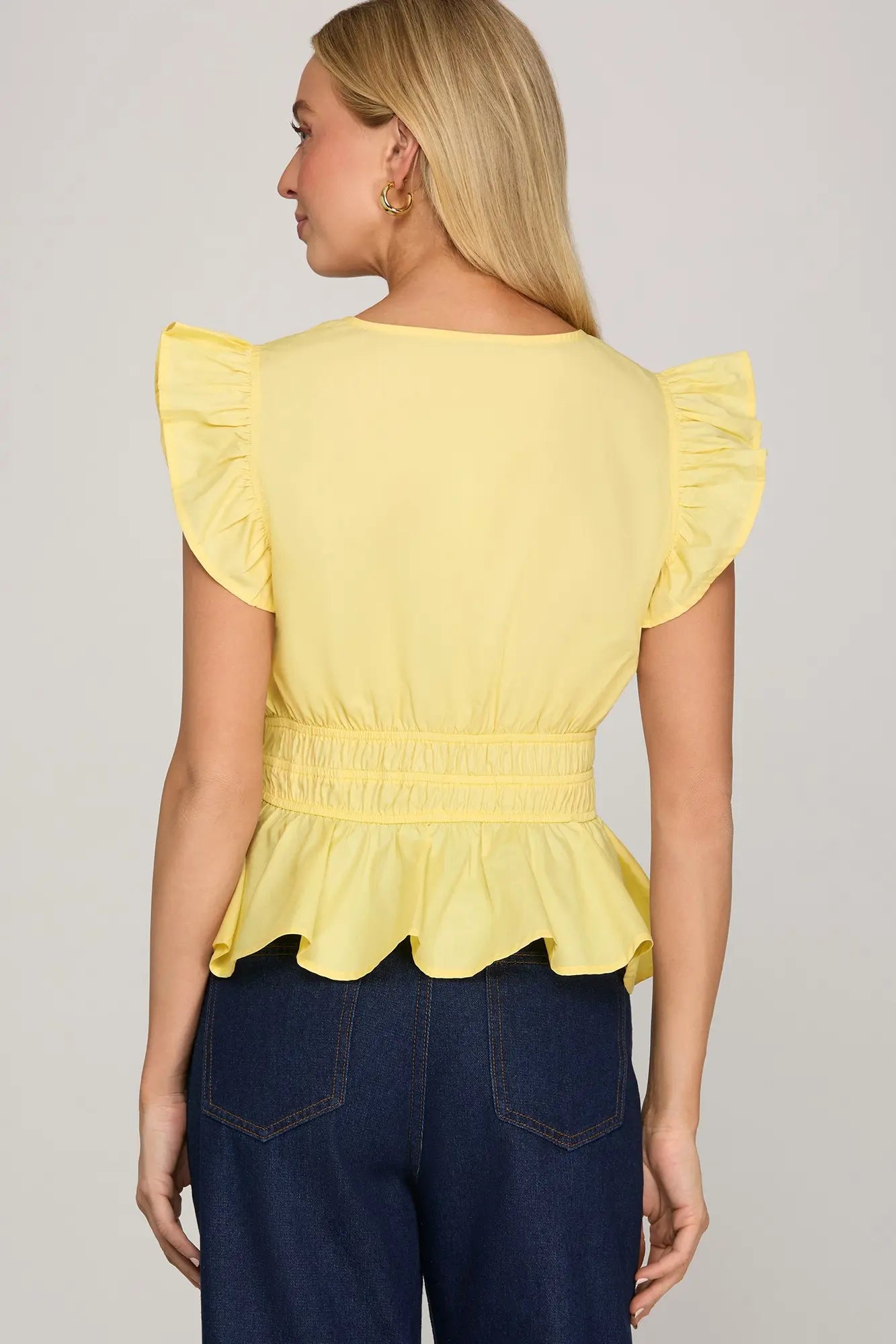 Ray Of Sunshine Ruffle Top