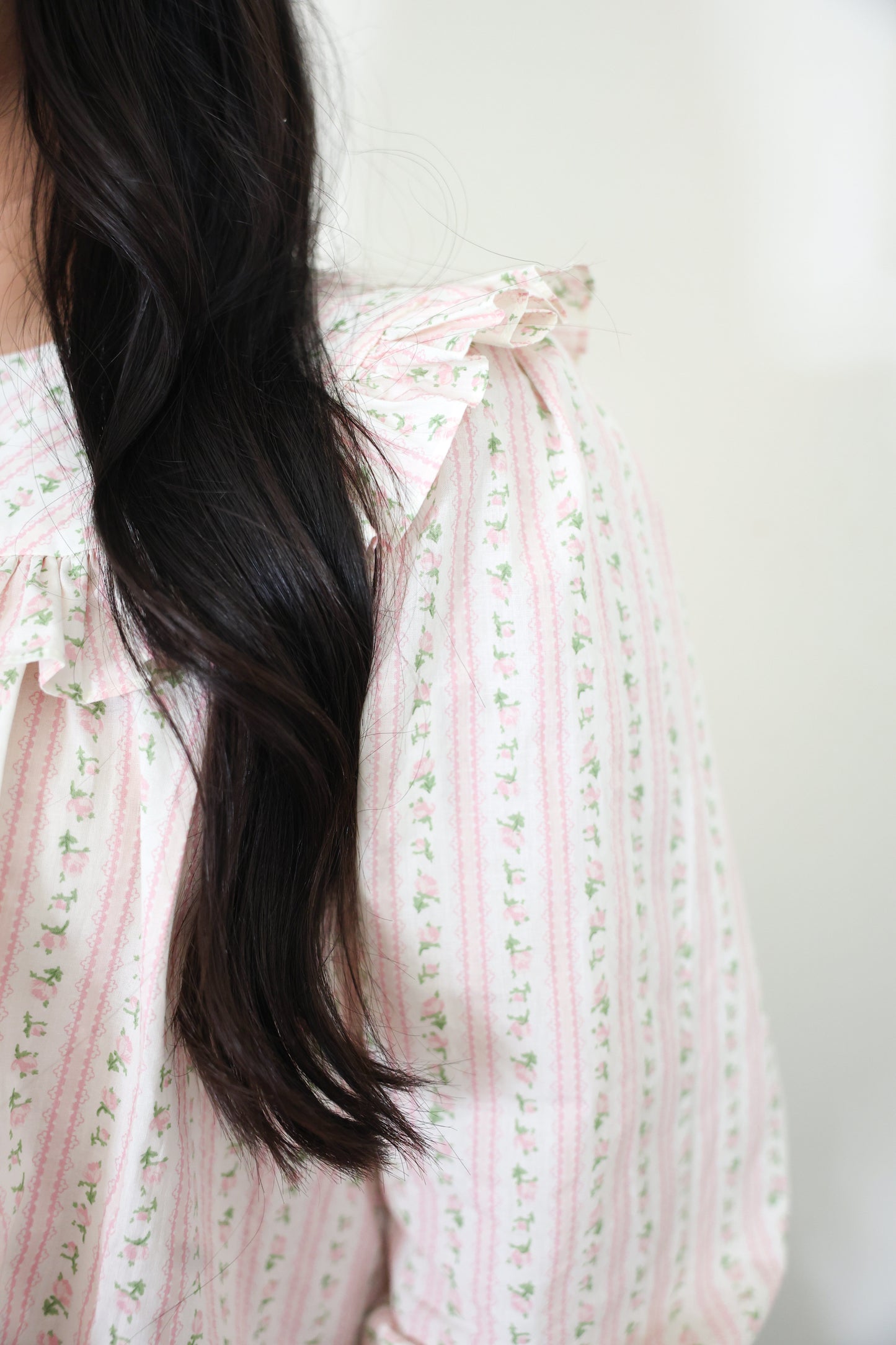 Love Shack Floral Collared Top