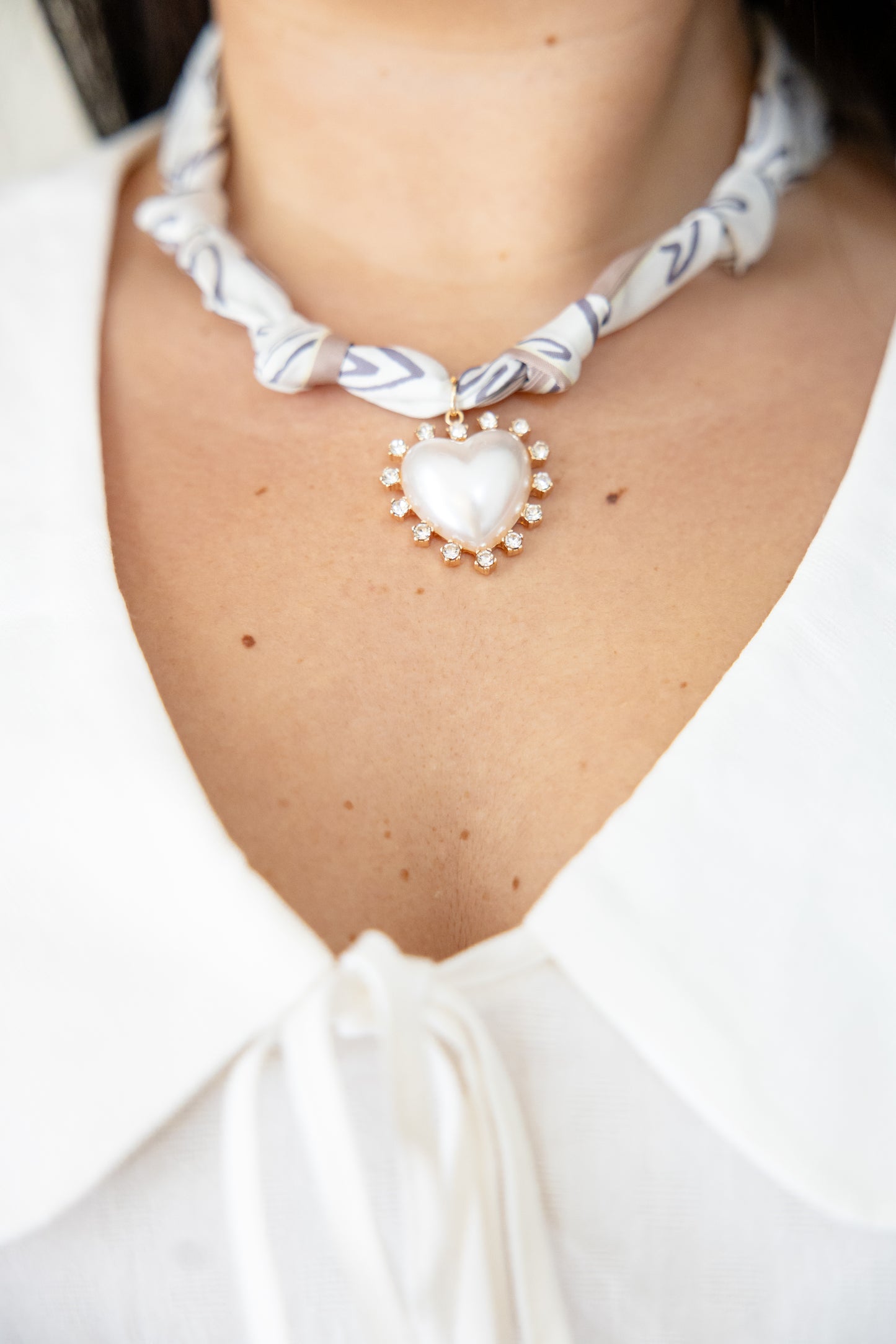 Lovely Heart Scarf Necklace