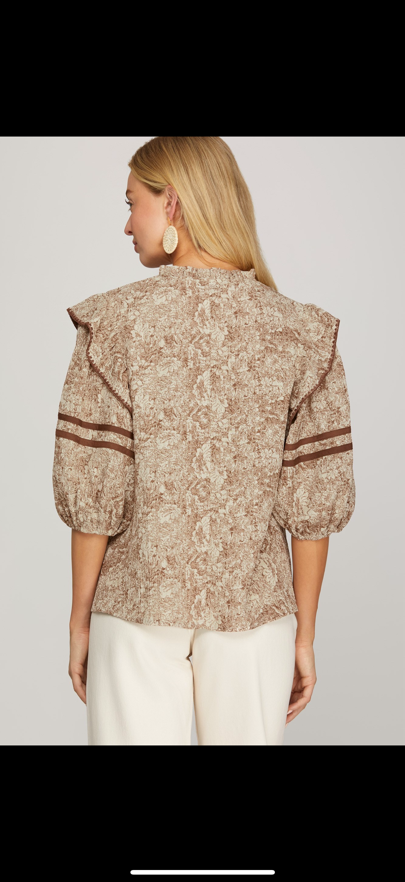 Mocha Blossom Blouse