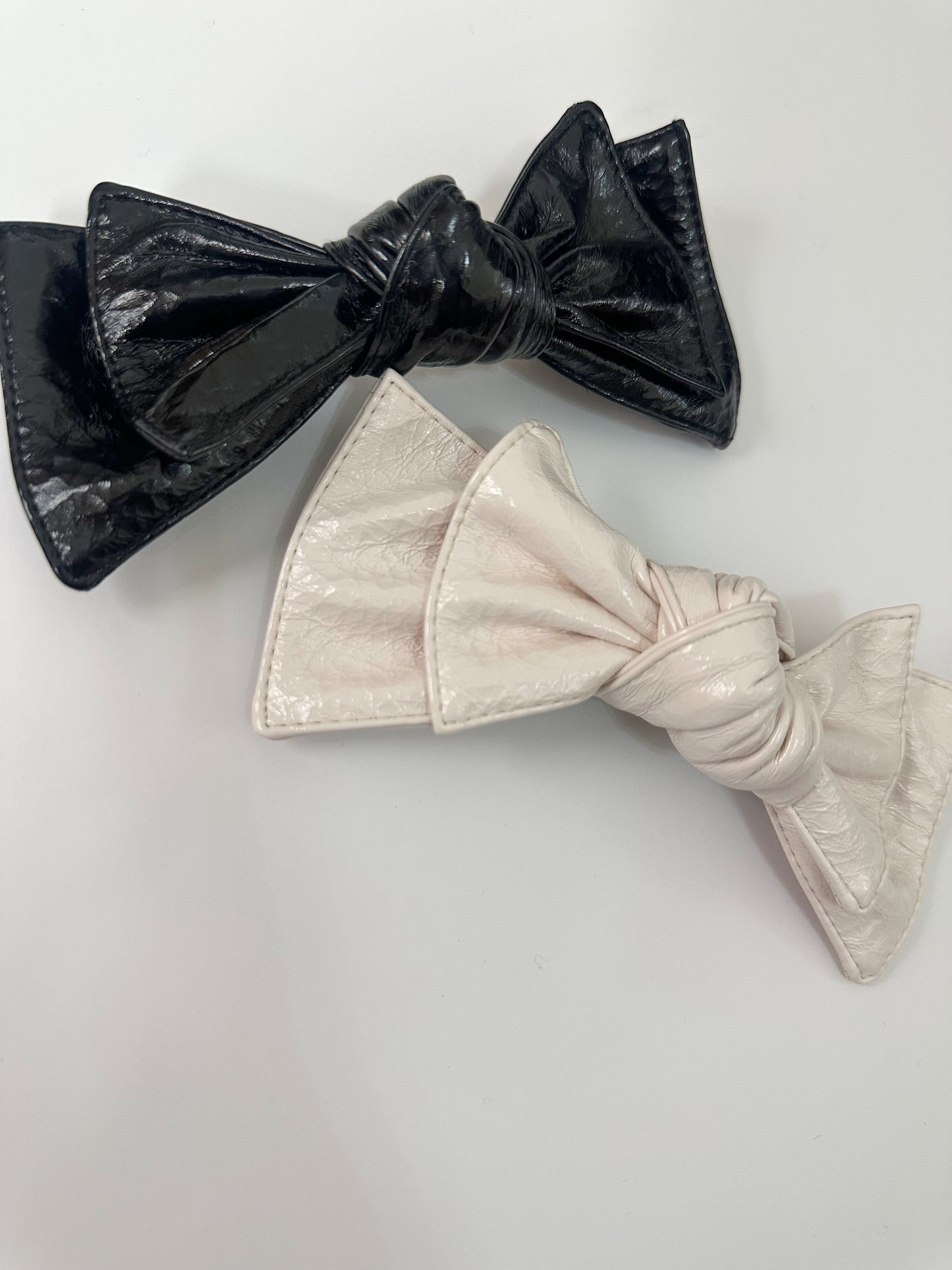 Patent Double Bow Hair Clip