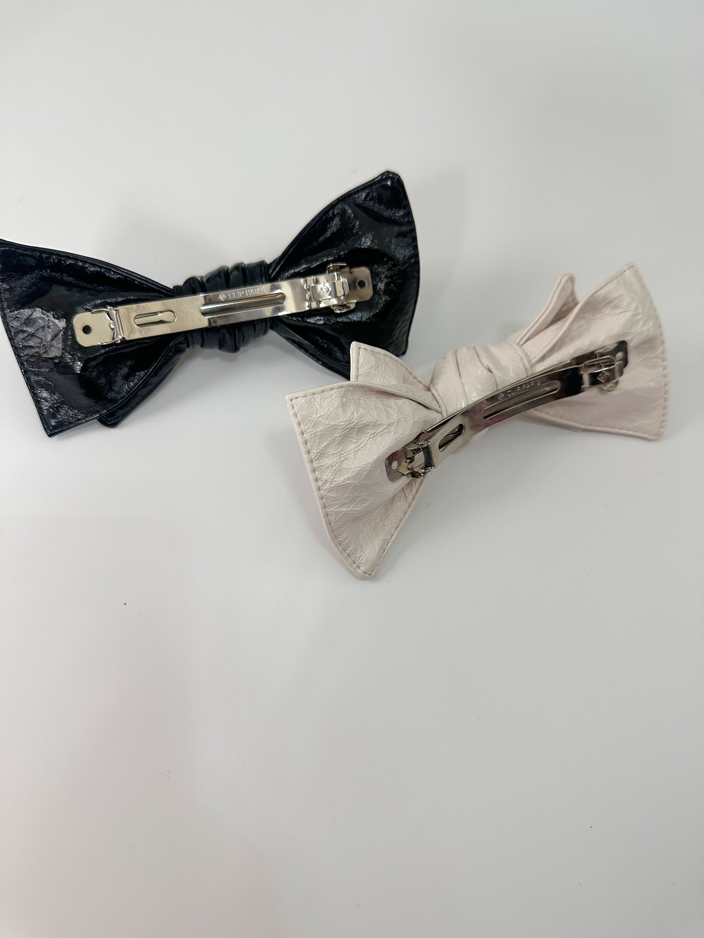 Patent Double Bow Hair Clip