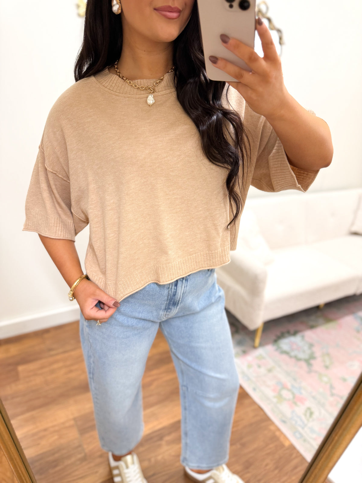 So Soft Heather Beige Sweater