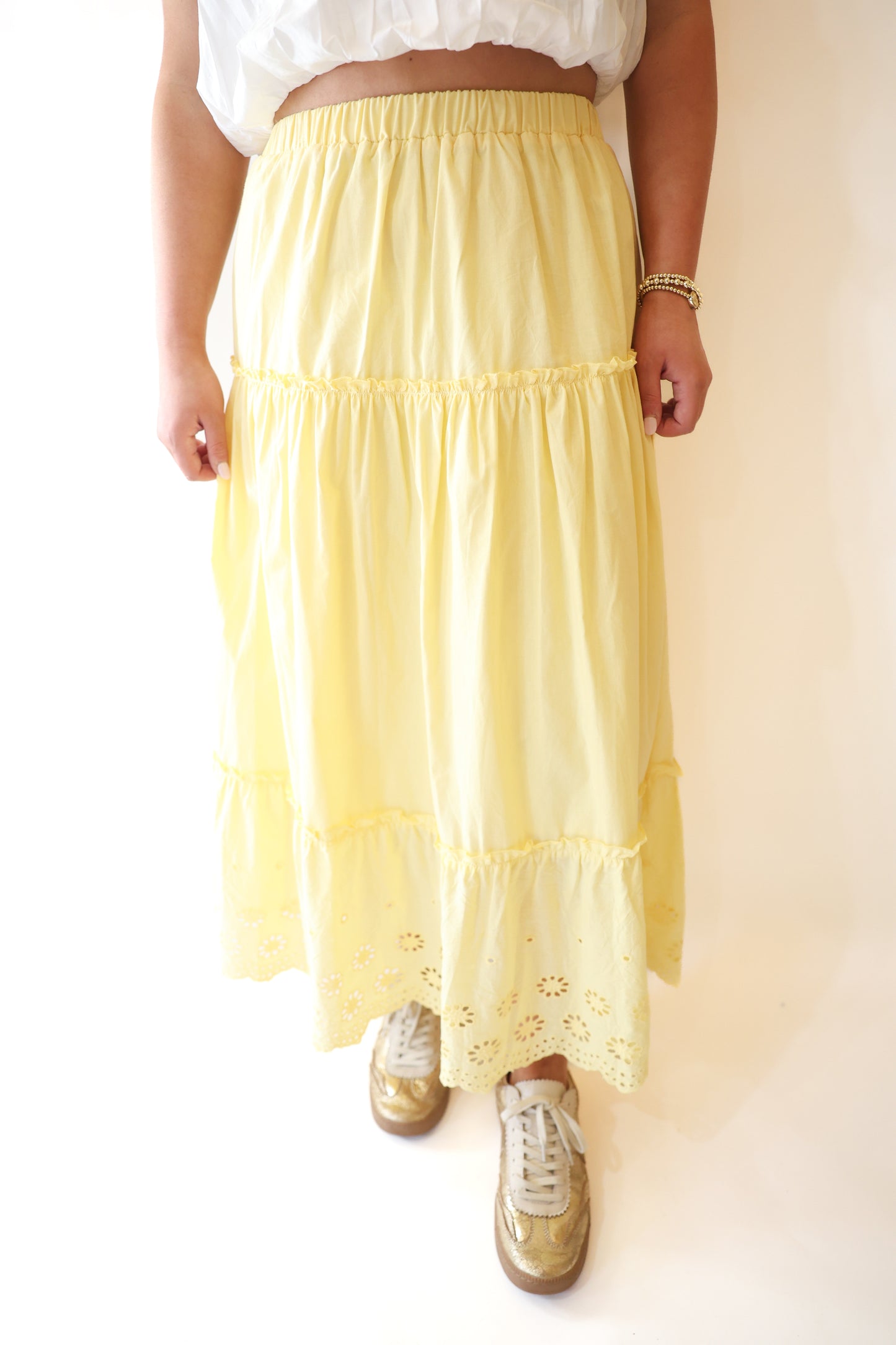 Ray Of Sunshine Eyelet Skirt