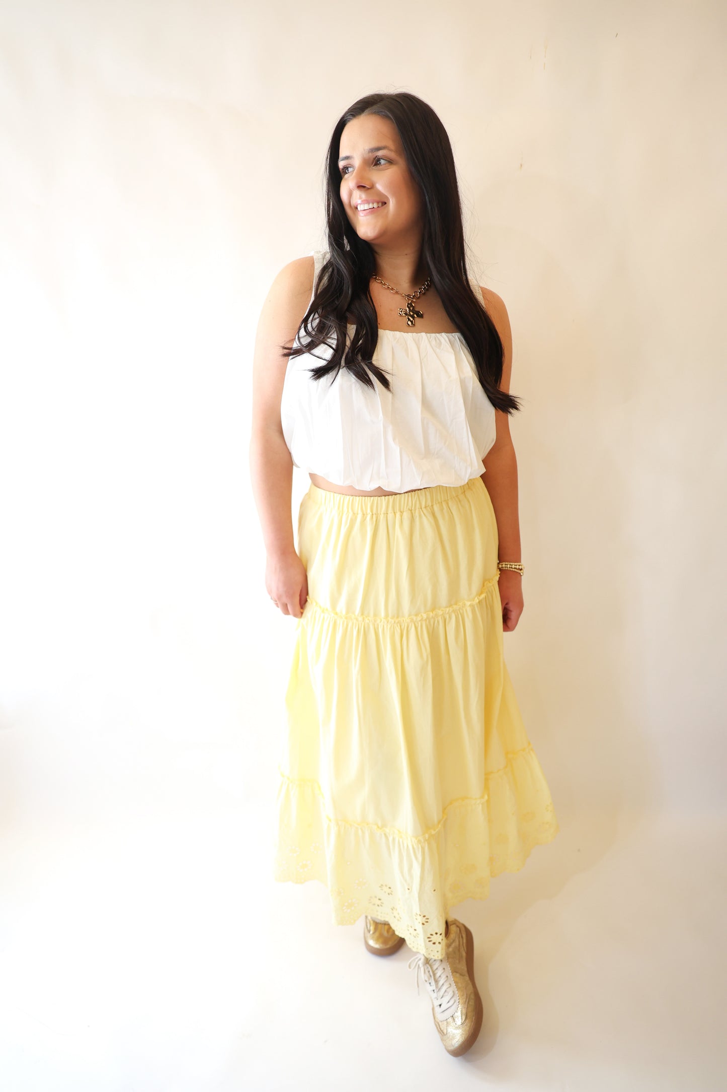 Ray Of Sunshine Eyelet Skirt
