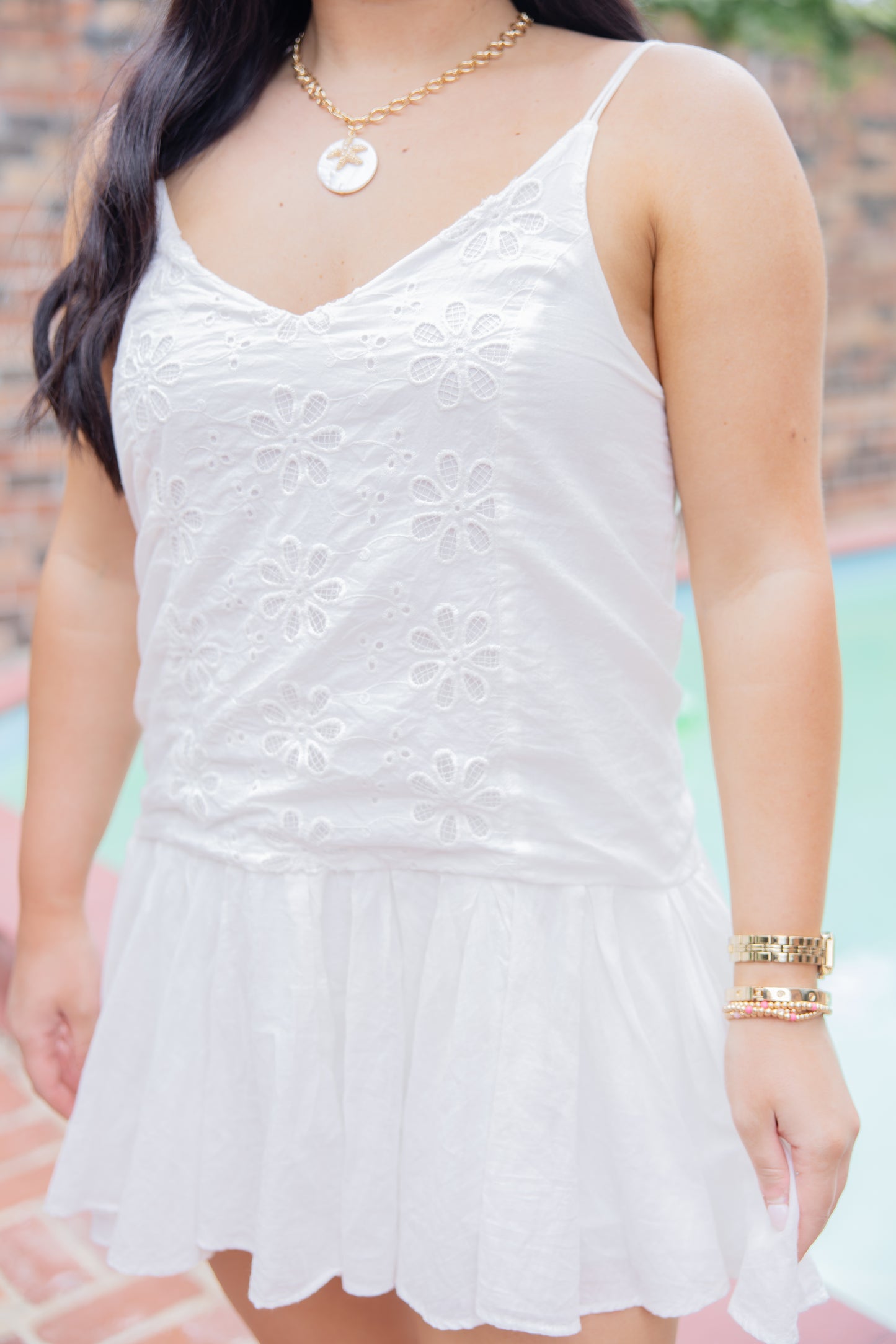 Cabana White Eyelet Dress
