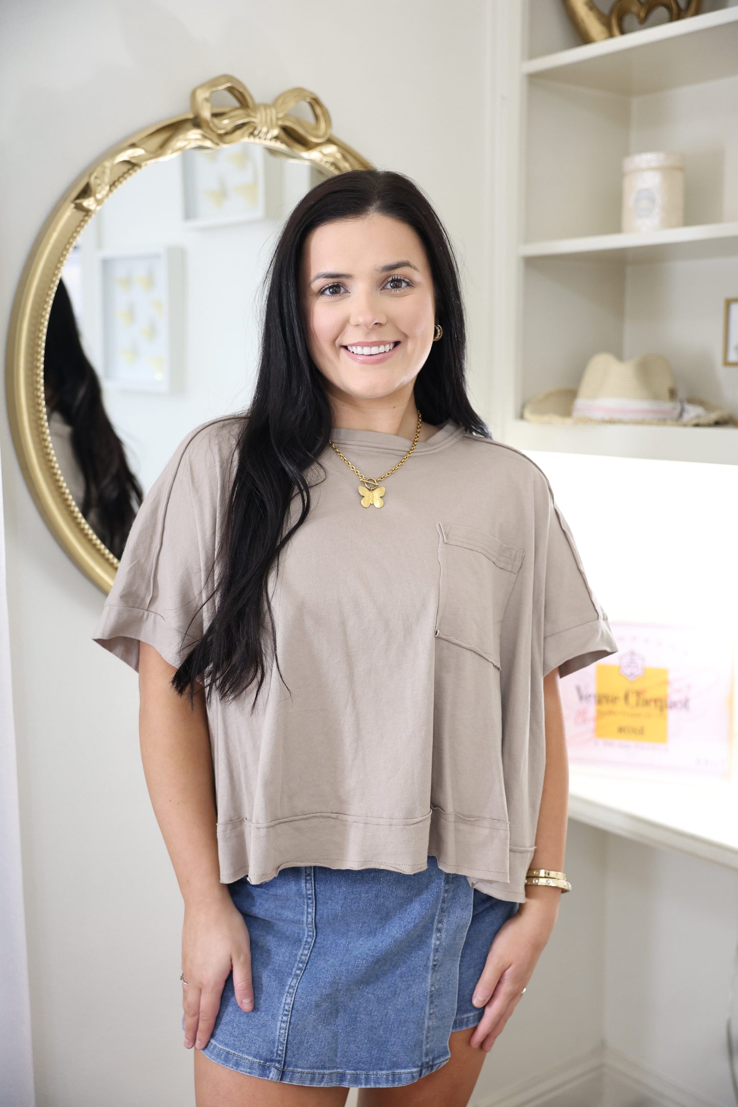 Comfy & Cute Casual Tee - Ash Mocha