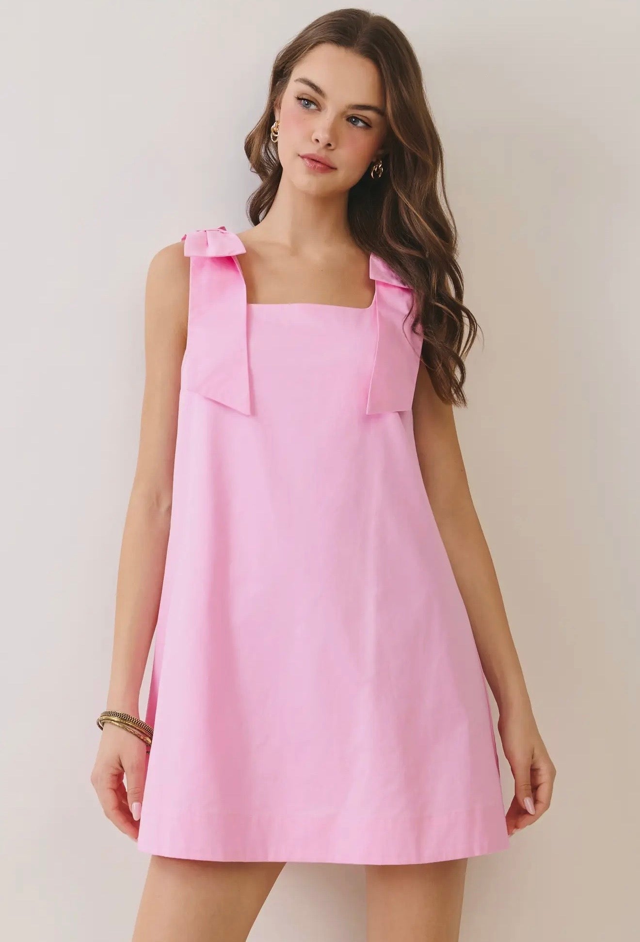 Pink Bow Statement Dress