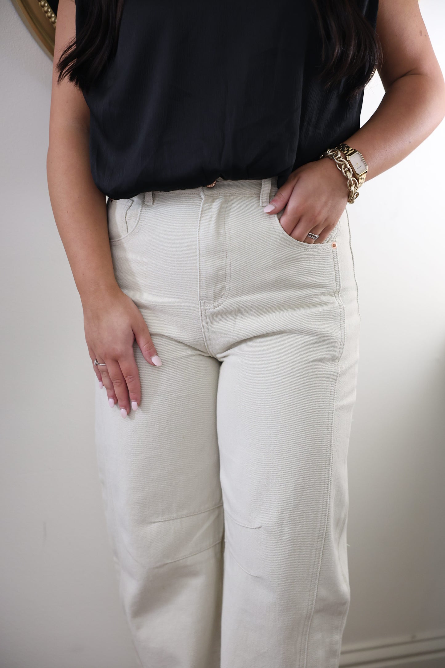 Almond High Waist Denim