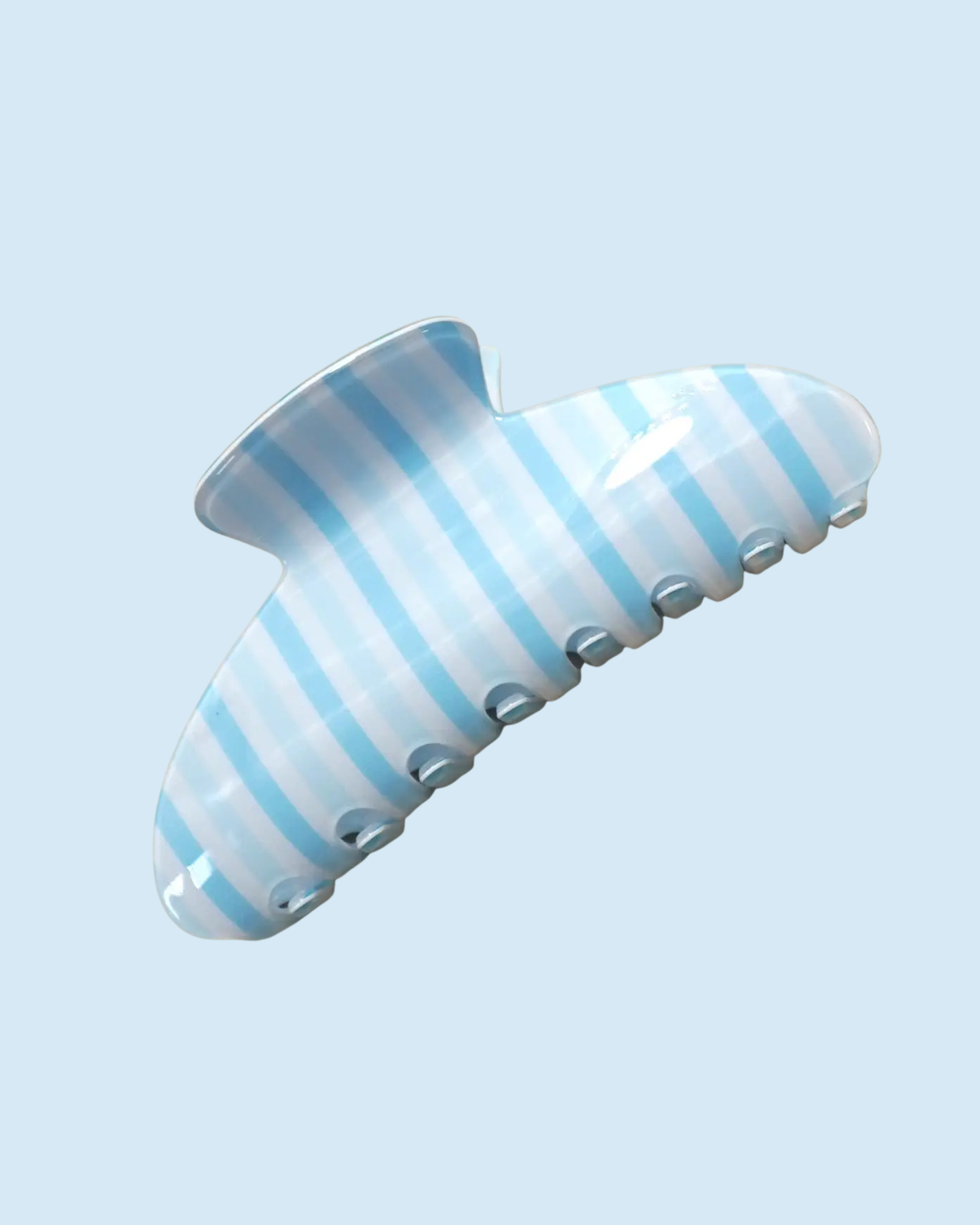 Blue Striped Claw Clip