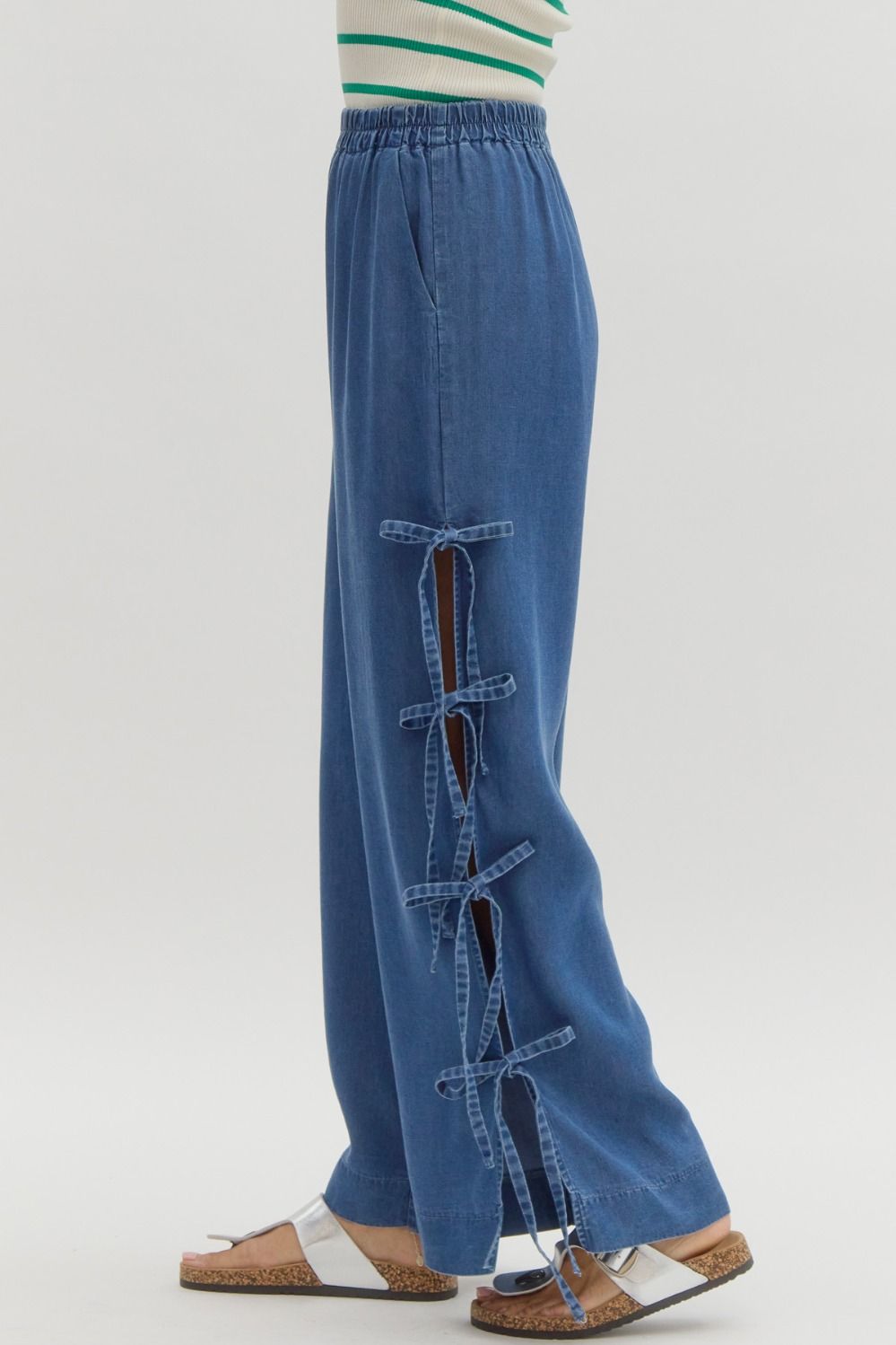 Bow Denim Pants