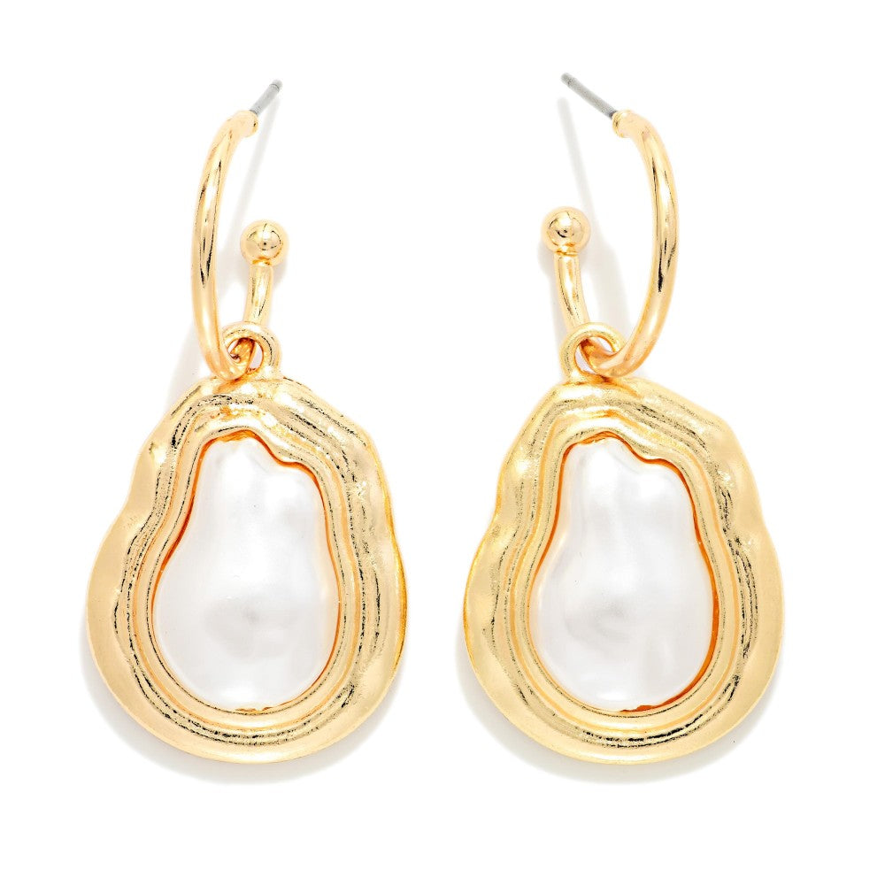 Hoop Pearl Earrings