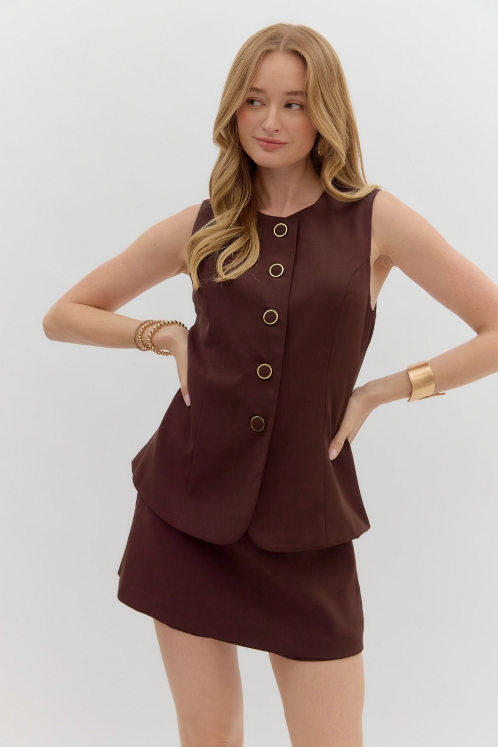 Liz Chocolate Romper