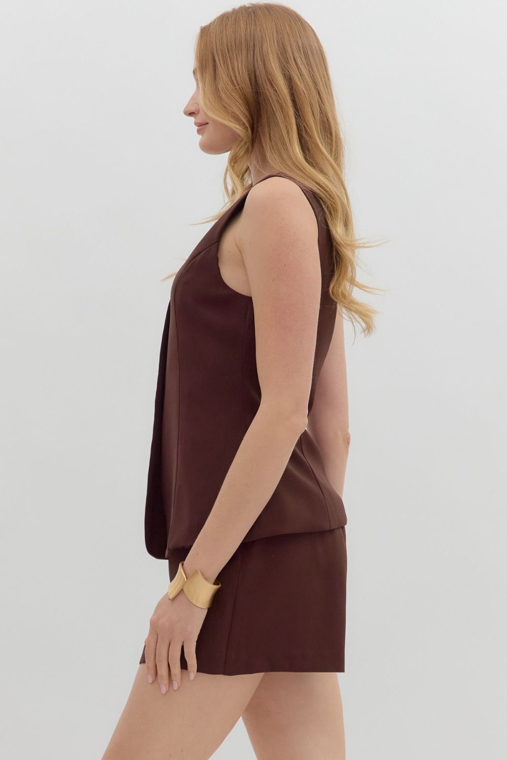Liz Chocolate Romper