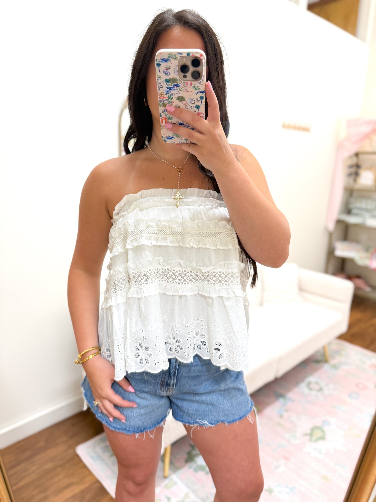 Rosemary Strapless Top