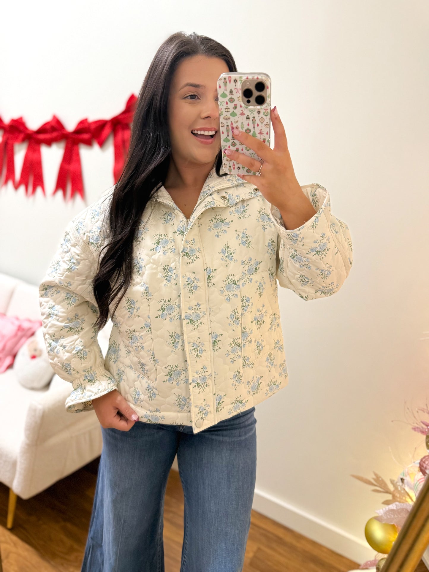 Floral Puffer Jacket