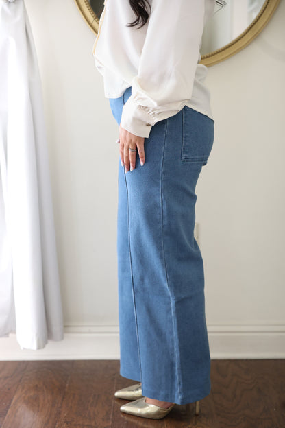 Classy Denim Seam Detailed Pant