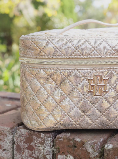 Caroline Hill Vegan Patent Leather Train Case