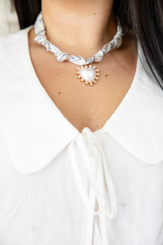 Lovely Heart Scarf Necklace