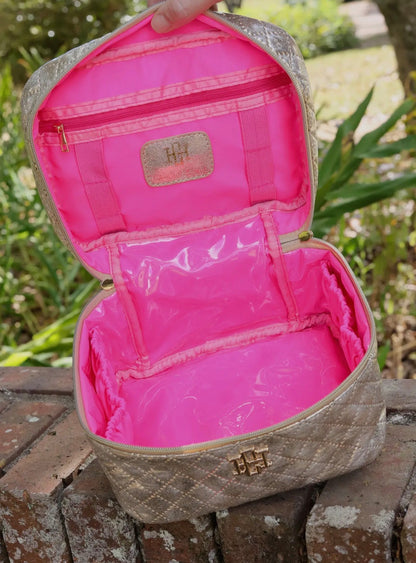 Caroline Hill Vegan Patent Leather Train Case