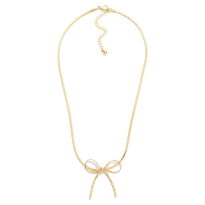 Herringbone Bow Necklace