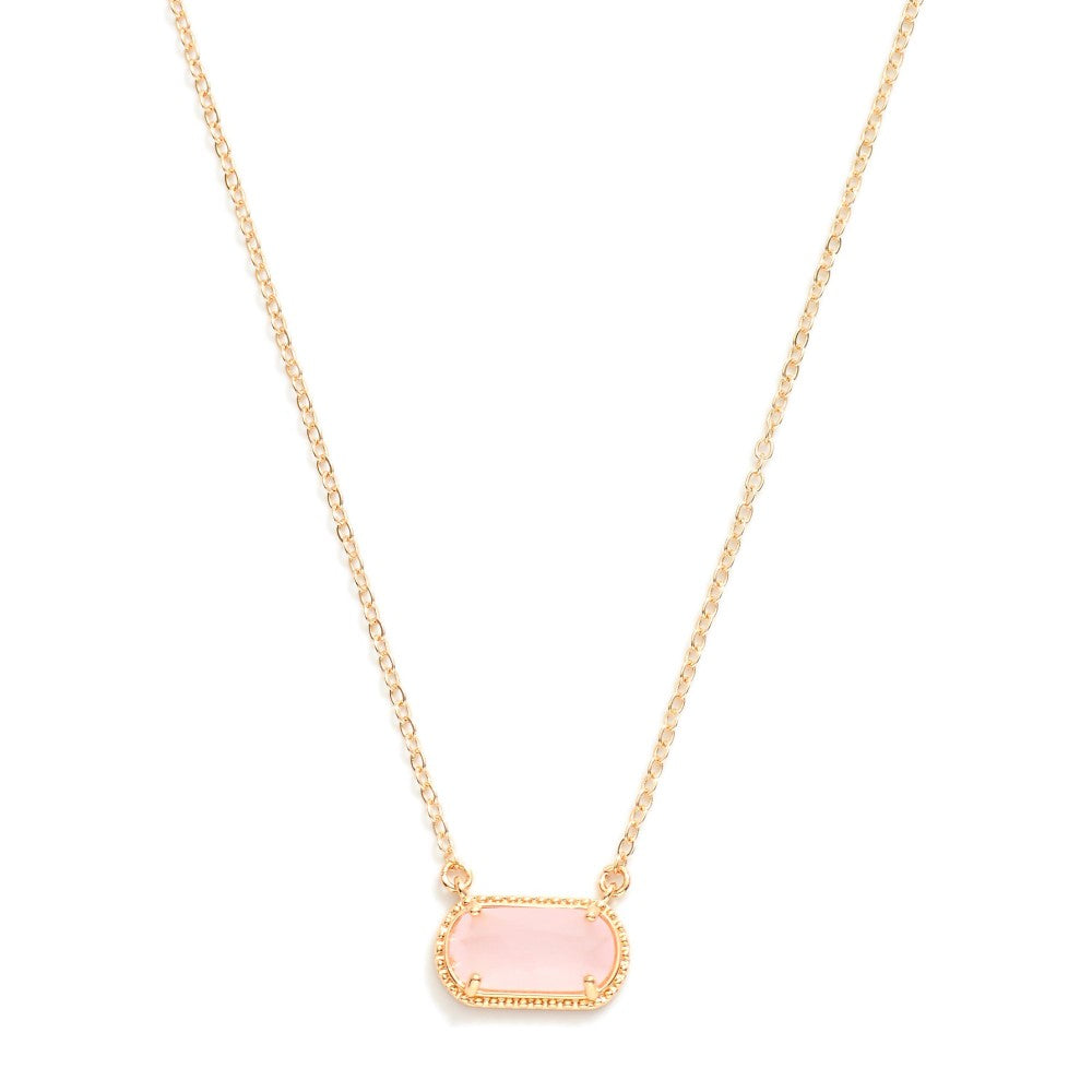 Baby Pink Pendant Necklace