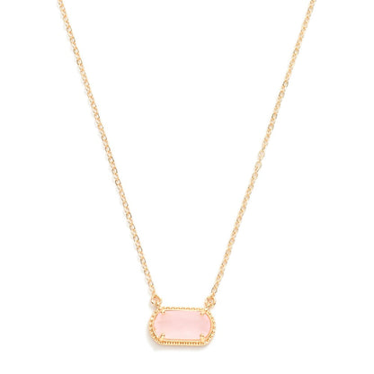 Baby Pink Pendant Necklace