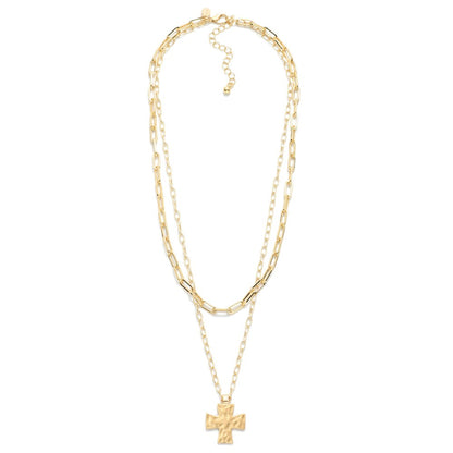Layered Cross Necklace