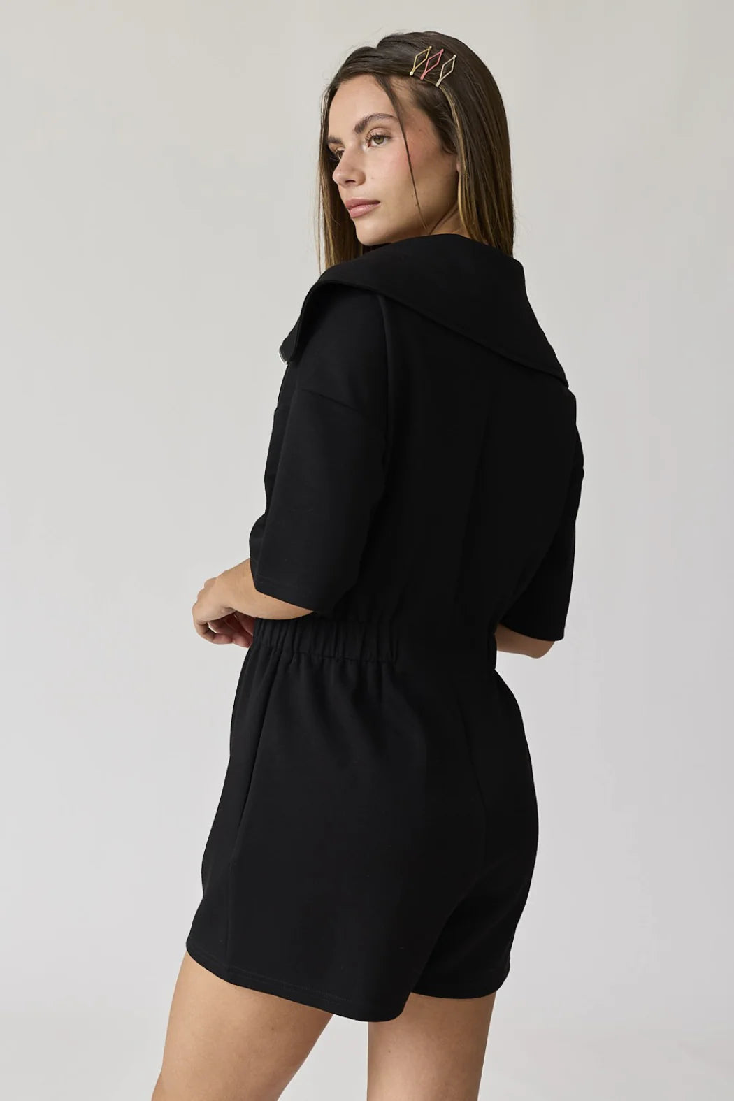 Front Zip-Up Romper
