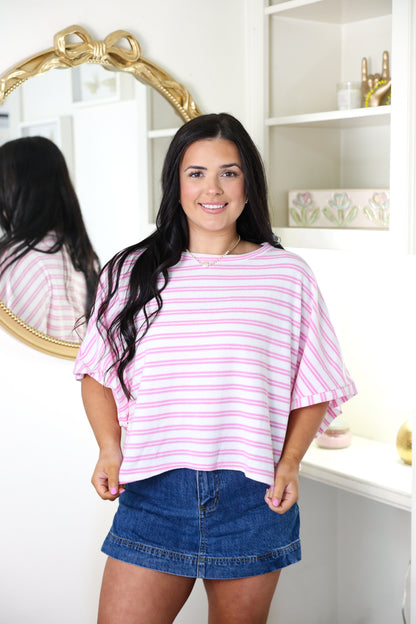 Pink Lemonade Striped Top