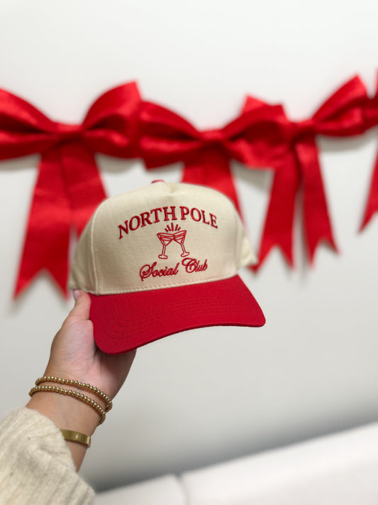 North Pole Social Hat - Red