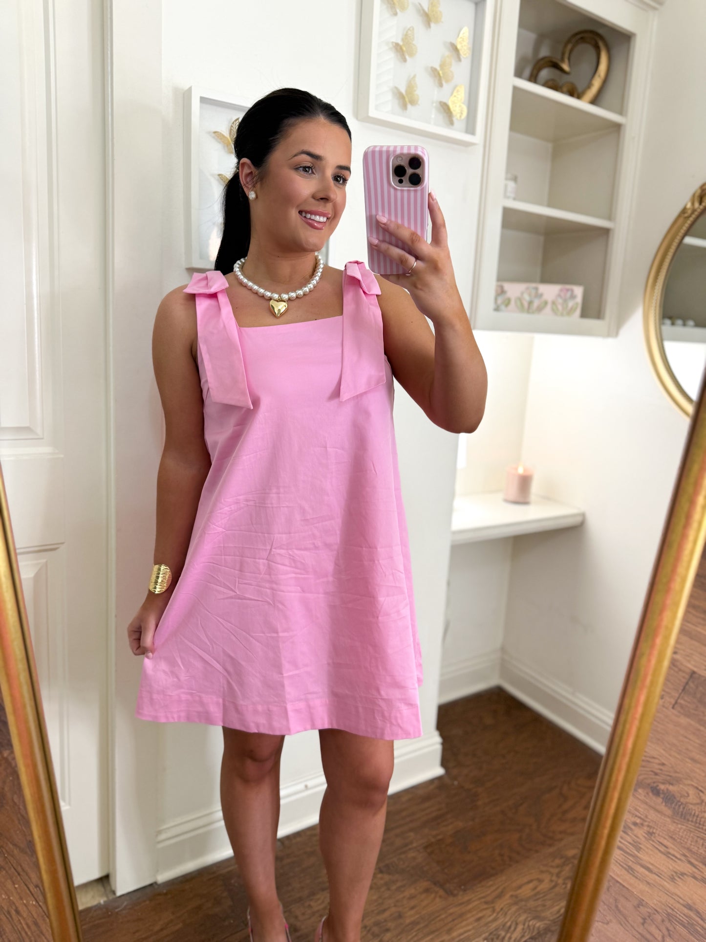 Pink Bow Statement Dress