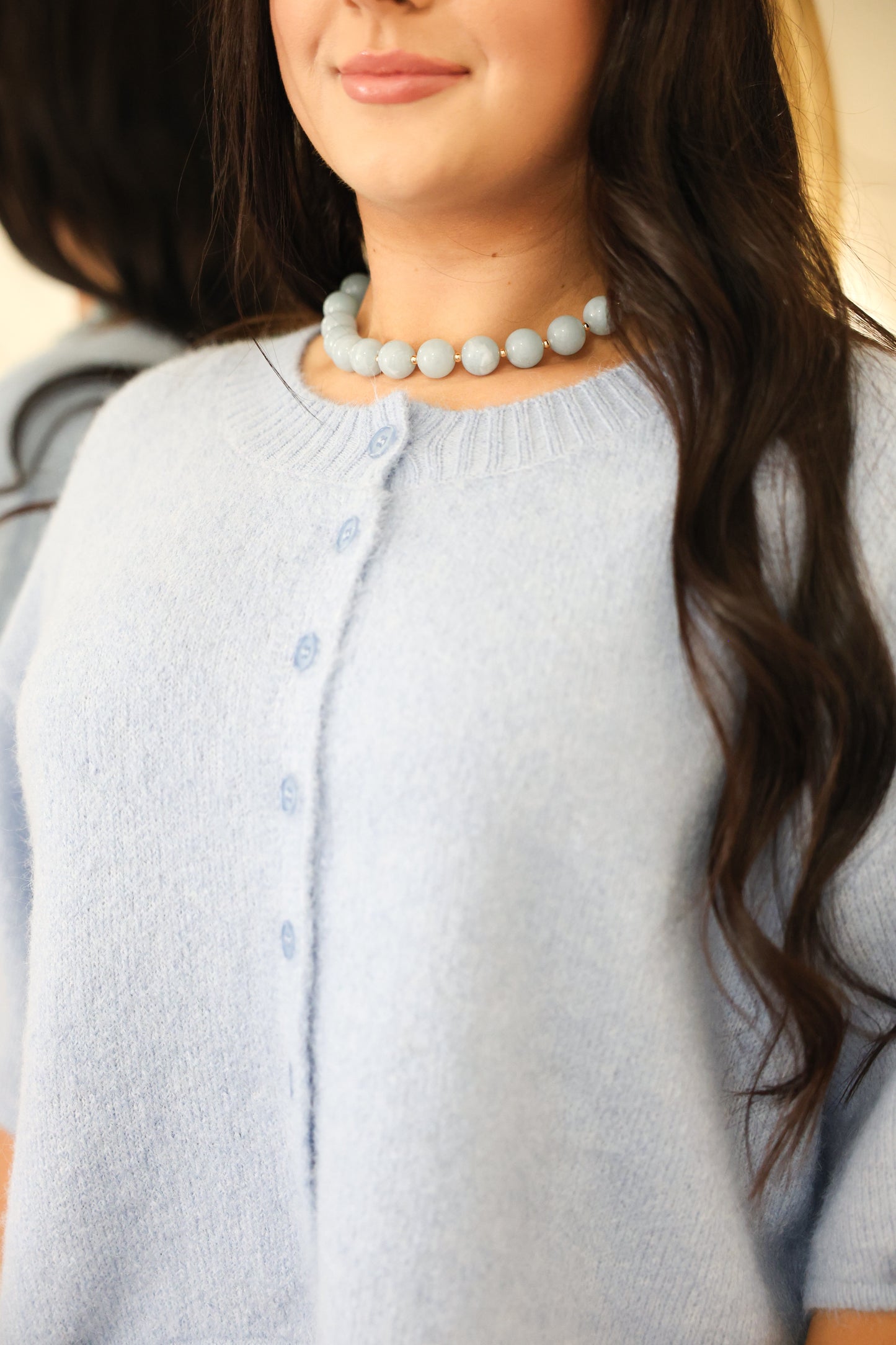 Chunky Marbled Beaded Necklace