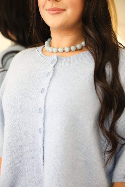 Chunky Marbled Beaded Necklace