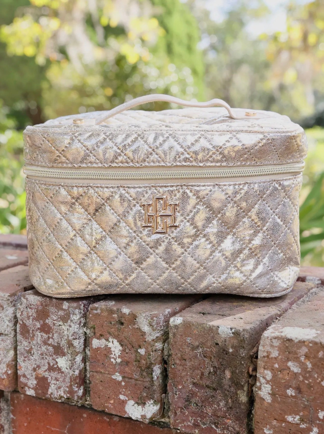 Caroline Hill Vegan Patent Leather Train Case