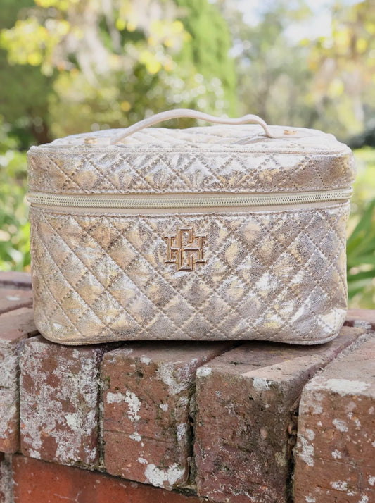 Caroline Hill Vegan Patent Leather Train Case