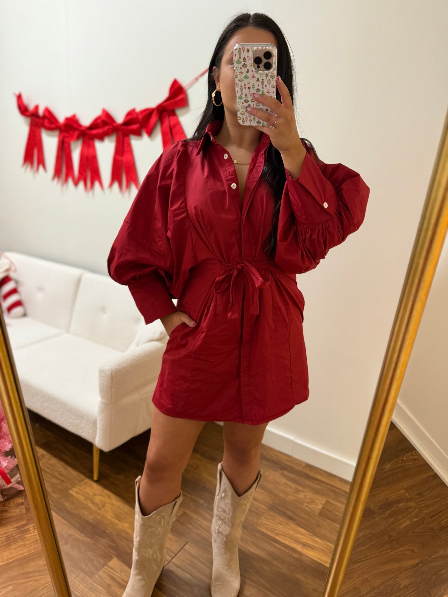 Burgundy Moments Dress