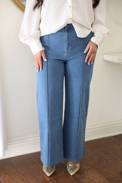 Classy Denim Seam Detailed Pant